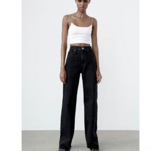 WIDE LEG JEANS BLACK ZARA